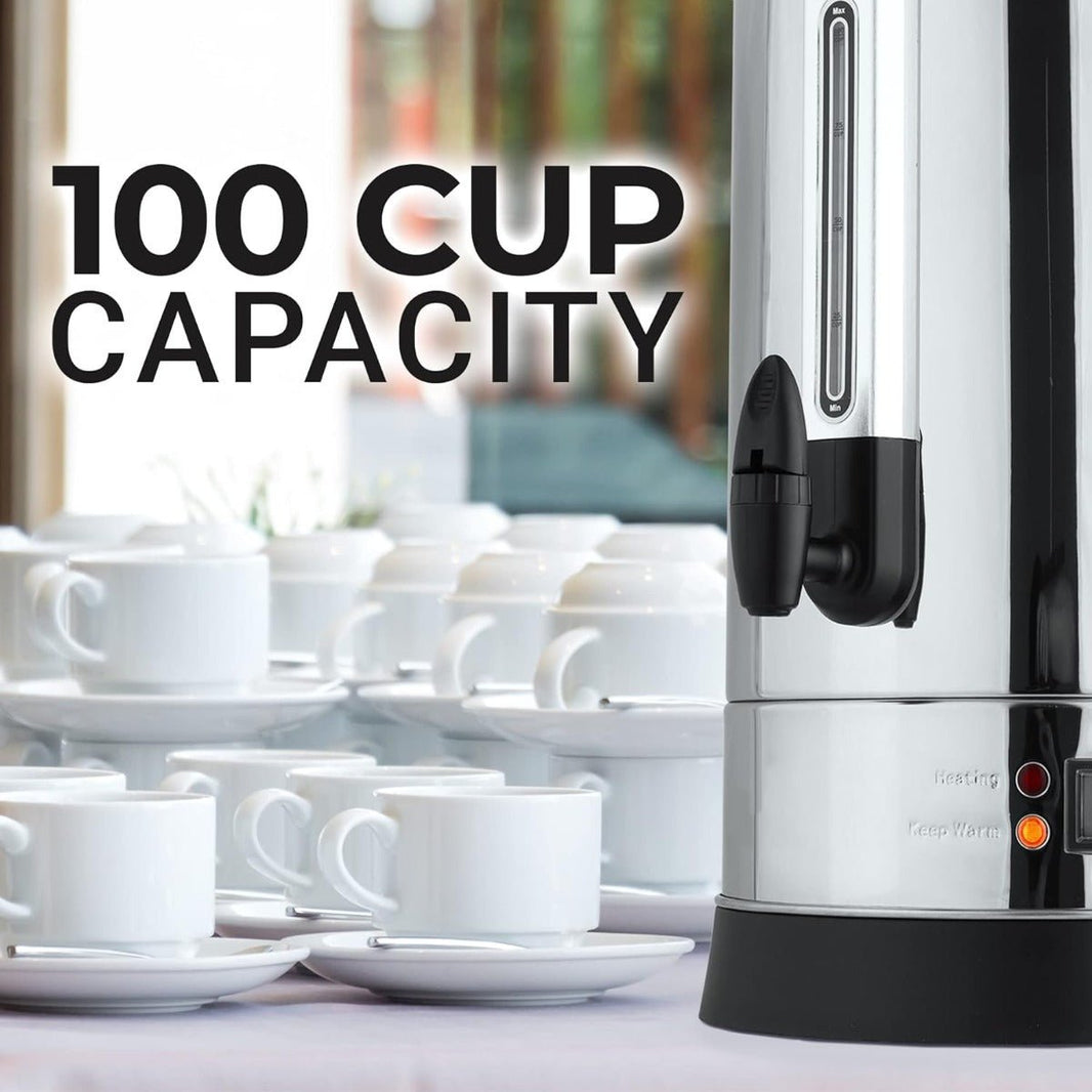 Dynastar 220 volts Coffee Urn 100 cup with Coffee brewer stainless steel permanent filter 220v 240 volts - 220 - Electronics