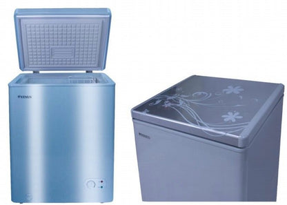 Dynastar 220 volts freezer 150 Liter Heavy 5.5 Cu Ft Titanium Silver Finish 220 v 240 volts 50 hz VCF150VENUS - 220 - Electronics