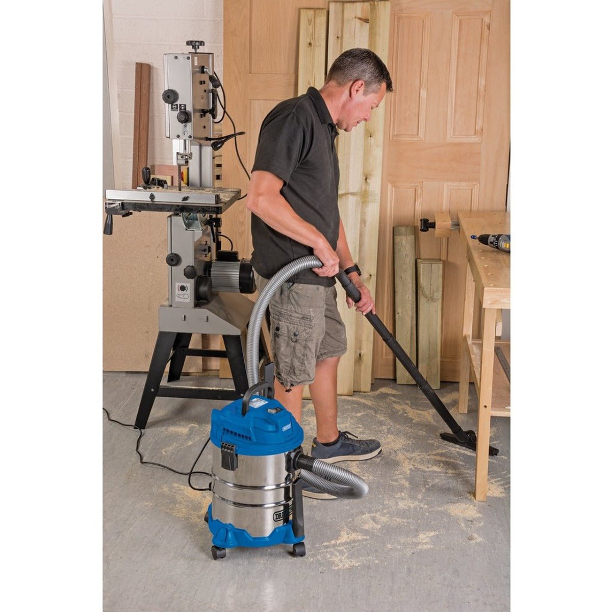 Dynastar Draper20515 Professional 220 volt 20 Liter wet dry shop vac drum vacuum 220v 240 volts 50 hz - 220 - Electronics