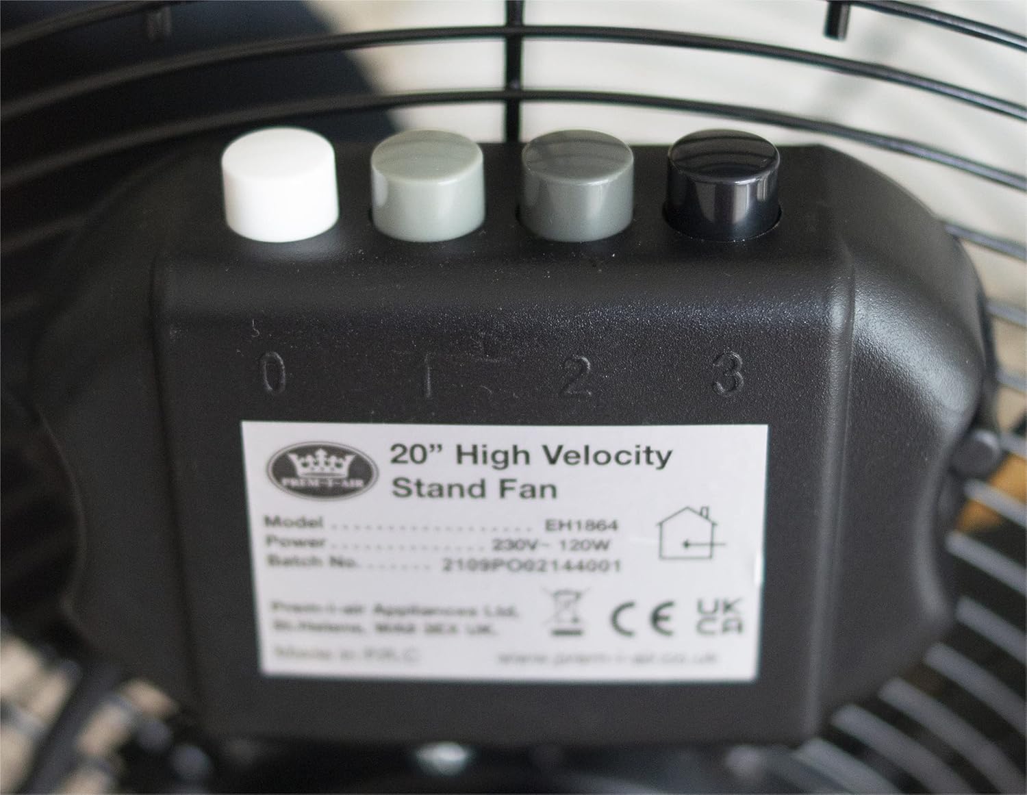 Dynastar Heavy Duty 20 inch 220 volt Fan powerful with height and speed adjustment PremIairEH1864 Fan 220v 240 volt - 220 - Electronics