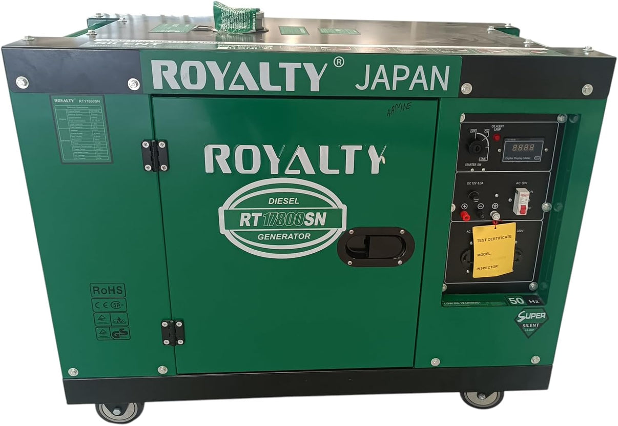 Dynastar Royalty 17,800 Watts 220 volts 50 hz Diesel Generator Silent body with Optional ATS (automatic transfer switch) 220v 50hz - 220v volt electronics