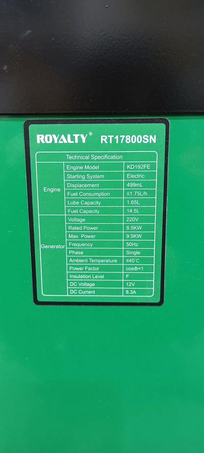 Dynastar Royalty 17,800 Watts 220 volts 50 hz Diesel Generator Silent body with Optional ATS (automatic transfer switch) 220v 50hz - 220v volt electronics