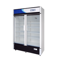 Dynastar VC9000AWHVSS Two door commercial refrigerator 220 volt glass door 708 liter Vertical Cooler fridge 220v 240 volt 50 hz - 220 - Electronics