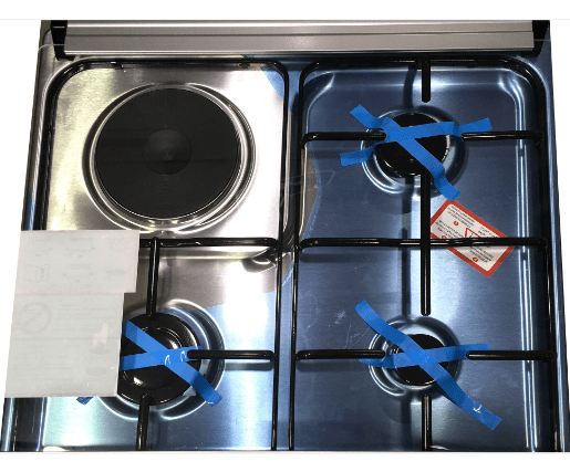 Dynastar VenusVC6631ESD 220 volt gas and electric range 24" Gas & Electric range cooker 3 Gas burner + 1 electric Hot plate 220 v 240 volts 50 hz - 220 - Electronics