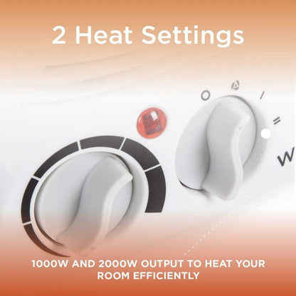 Dynastar Warm 220 volt fan heater 2 heat settings overheat protection 2000 watts 220v 240 volts WL44002 - 220 - Electronics