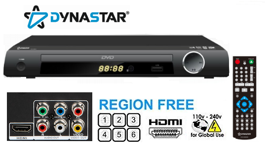 Dynastar HDMI 1080p Region Free DVD Player