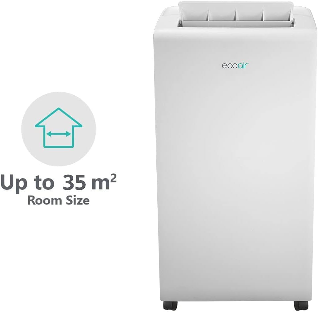 EcoAir 220 volts portable AC Air conditioner 12,000 btu with dehumidifier and purifier filter with Smart App and Remote control Energy saving A+ with window seal CrystalMK2 - 12 - 220 - Electronics