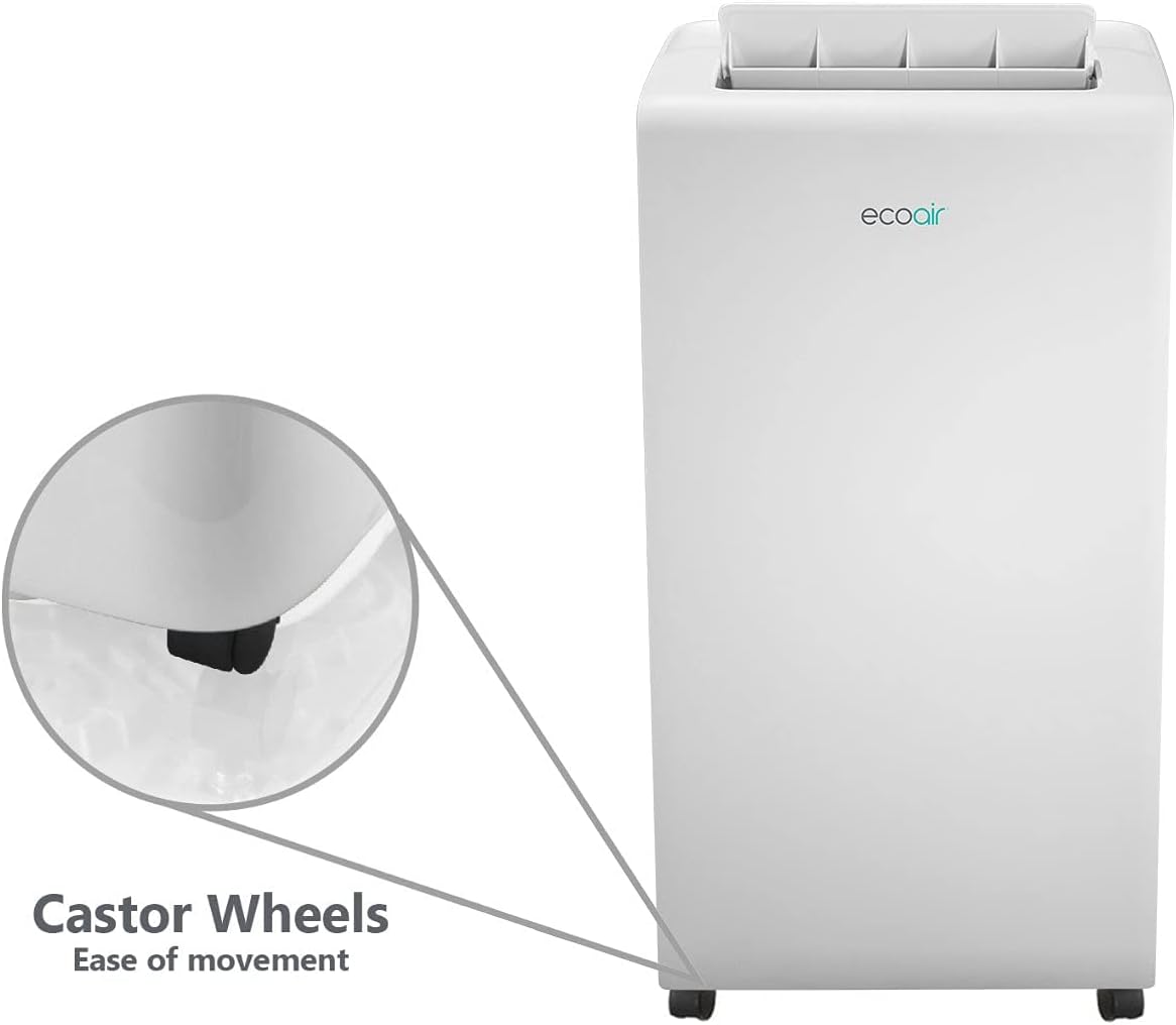 EcoAir 220 volts portable AC Air conditioner 12,000 btu with dehumidifier and purifier filter with Smart App and Remote control Energy saving A+ with window seal CrystalMK2 - 12 - 220 - Electronics