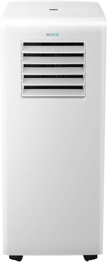 EcoAir 220 volts portable AC Air conditioner with dehumidifier and purifier filter 7000 BTU with Smart App and Remote control Energy saving Class A+ with window seal - 220 - Electronics