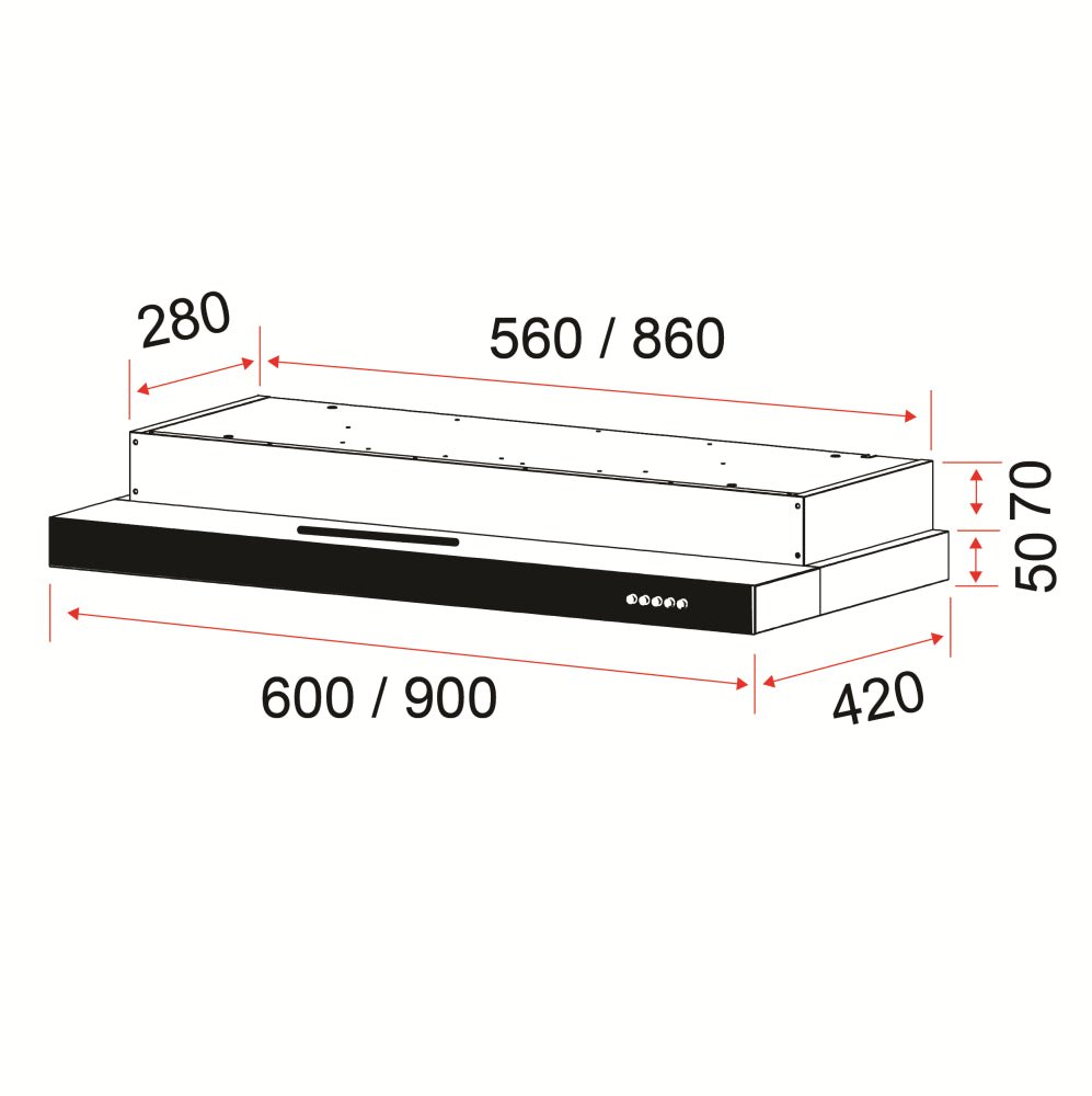 Ef Elba EFCH - 9202HM - SS 220 volts Range Hood 220v 240 volt Cooker Hood Fan - 220 - Electronics