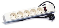 European/Asian Round Plug Power Strip with fuse protection
