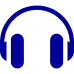 Blue headphones