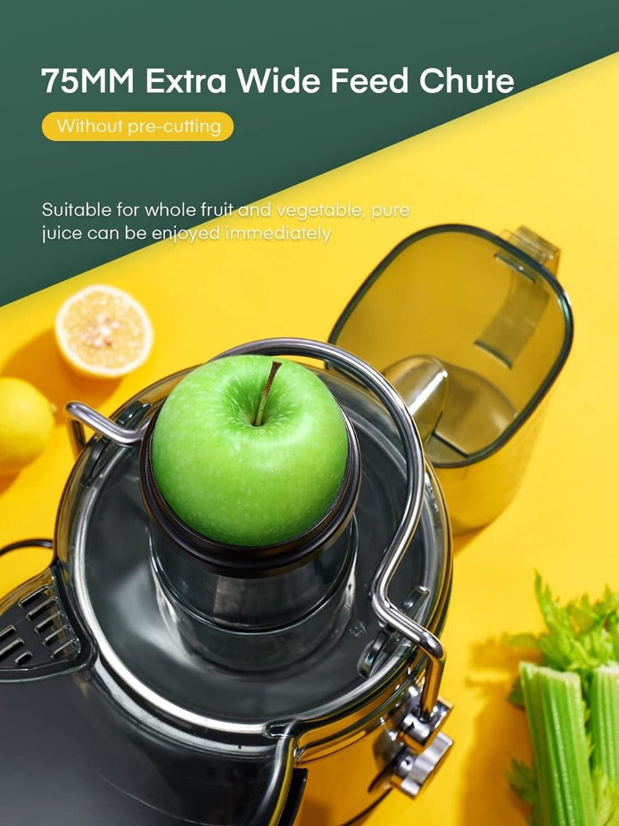 Fohere 220 volt Juice Extractor juicer for Fruit & Vegetables Centrifugal Juice Maker 800 Watts with 2 Speed Settings Wide Feeding Chute 220v 240 volts GS332220v - 220 - Electronics