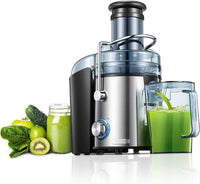 Fohere 220 volt Juice Extractor juicer for Fruit & Vegetables Centrifugal Juice Maker 800 Watts with 2 Speed Settings Wide Feeding Chute 220v 240 volts GS332220v - 220 - Electronics