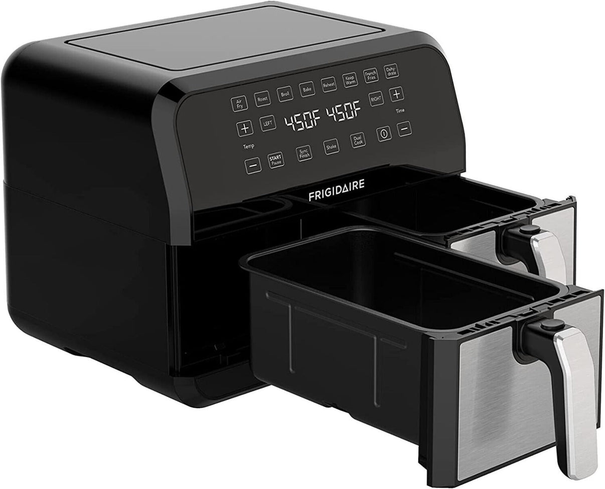 Frigidaire 8 Liter Dual Basket Electric Air Fryer 2460 Watts FD2480 220 Volt - 220 - Electronics