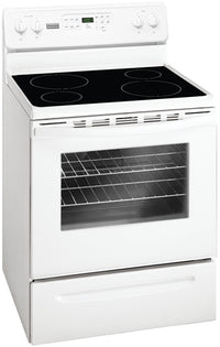 Frigidaire MFF3025RW 220 volts Electric Range White Smooth Top Cooktop Cooker with Self Clean Oven Stove