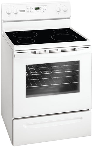 Frigidaire MFF3025RW 220 volts Electric Range White Smooth Top Cooktop Cooker with Self Clean Oven Stove