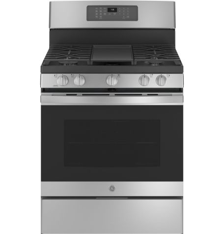 GE 220 volts gas range with Self Clean Steam Clean Air Fry convection