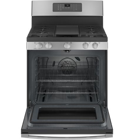 GE 220 volts gas range with Self Clean Steam Clean Air Fry convection and 5 burners with griddle 220v 240 volts 50 hz / 60 hz model JGB735220ss - 220 - Electronics