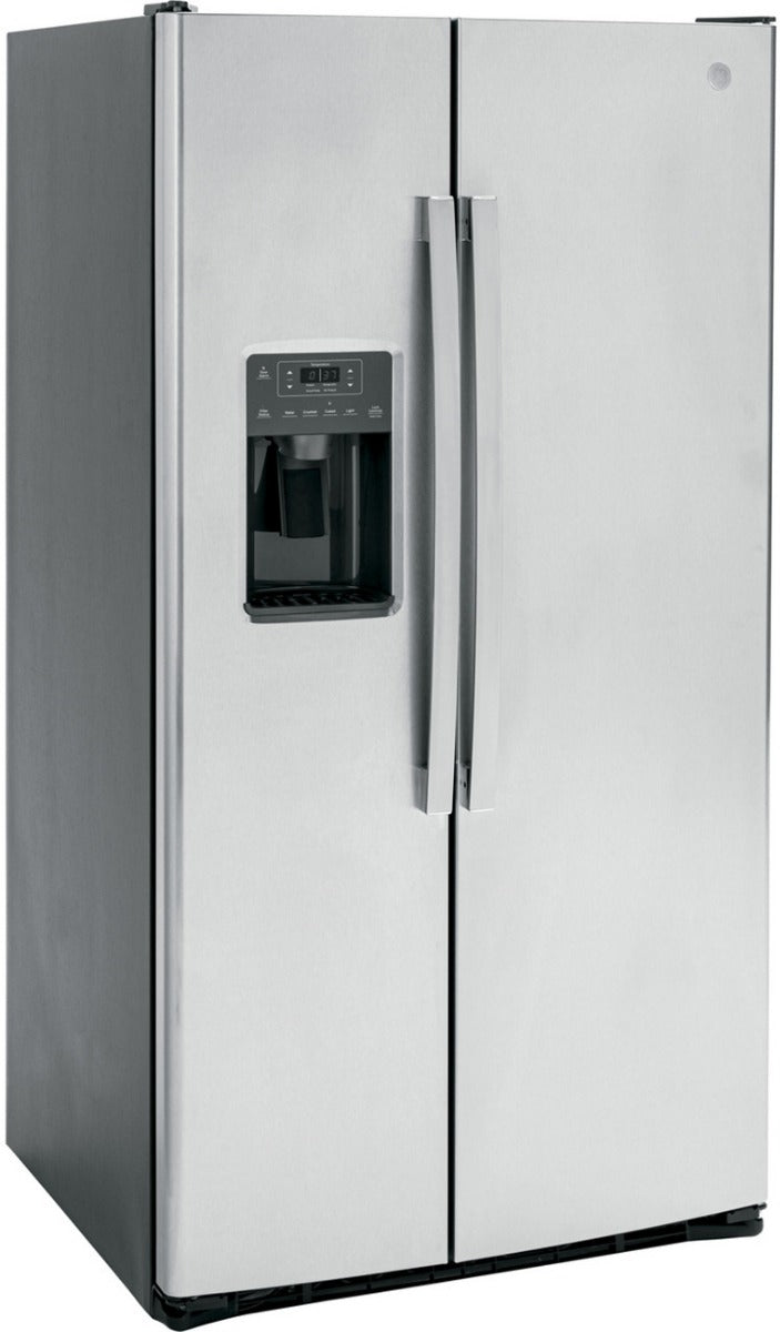 GE GSE25MGYC SS 220 - 240 Volt Side by Side Stainless Steel Refrigerator - 220v volt electronics