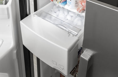 GE GSE25MGYC SS 220 - 240 Volt Side by Side Stainless Steel Refrigerator - 220v volt electronics