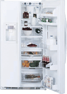 220 Volt GE PSG27NIC 27 Cubic Feet Side by Side Refrigerator