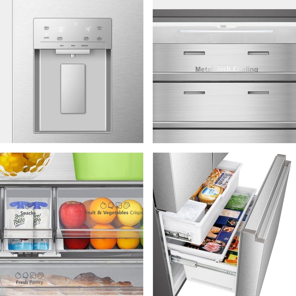 も*プ様 Hisense 冷蔵庫 シルバー 3段棚 Hisense RF815N220V 220V Refrigerator | 220 Electronics