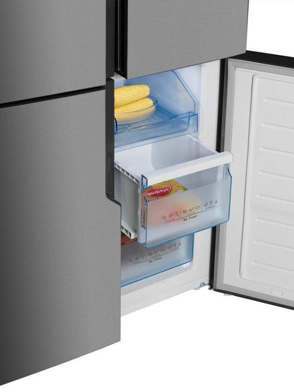 Hisense RQ560N4WC1 Stainless Steel 20 Cu ft 4 Door French Door Refrigerator with Non - Plumbed Water Dispenser 220 v 240 volts 50 hz - 220 - Electronics