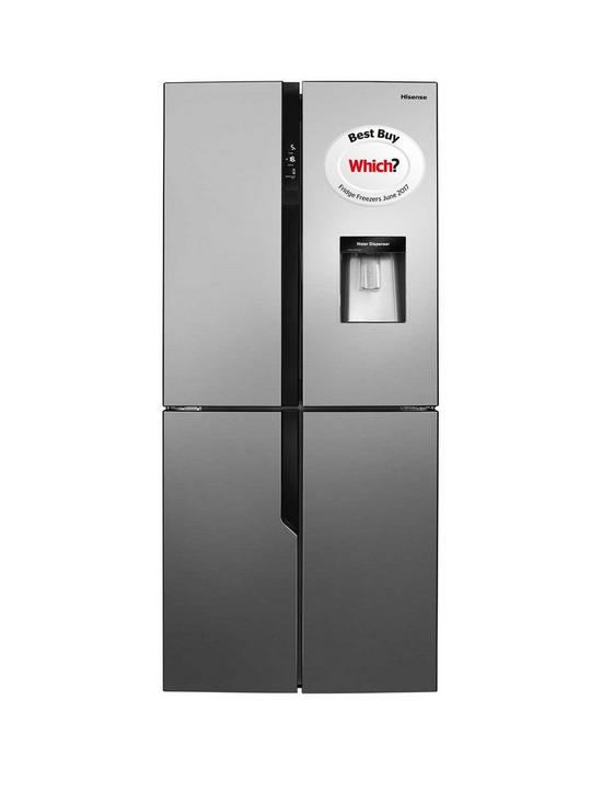 Hisense RQ560N4WC1 Stainless Steel 20 Cu ft 4 Door French Door Refrigerator with Non - Plumbed Water Dispenser 220 v 240 volts 50 hz - 220 - Electronics