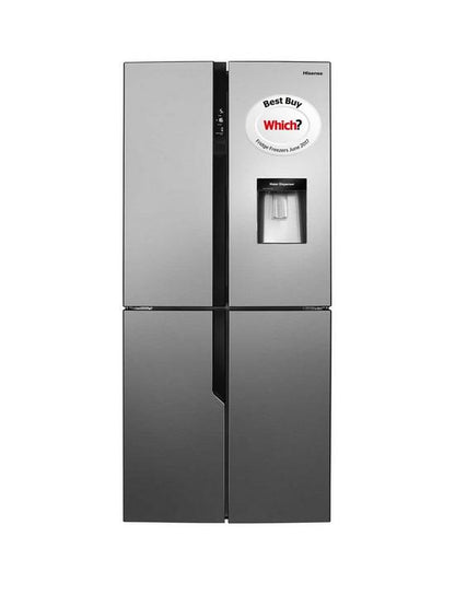 Hisense RQ560N4WC1 Stainless Steel 20 Cu ft 4 Door French Door Refrigerator with Non - Plumbed Water Dispenser 220 v 240 volts 50 hz - 220 - Electronics