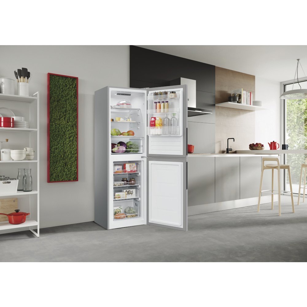 Hoover HVT3CLFCKIHS220v 220 volt bottom freezer refrigerator 252 liter Silver finish Bottom Mount Refrigerator 220v 240 volts 50 hz - 220 - Electronics