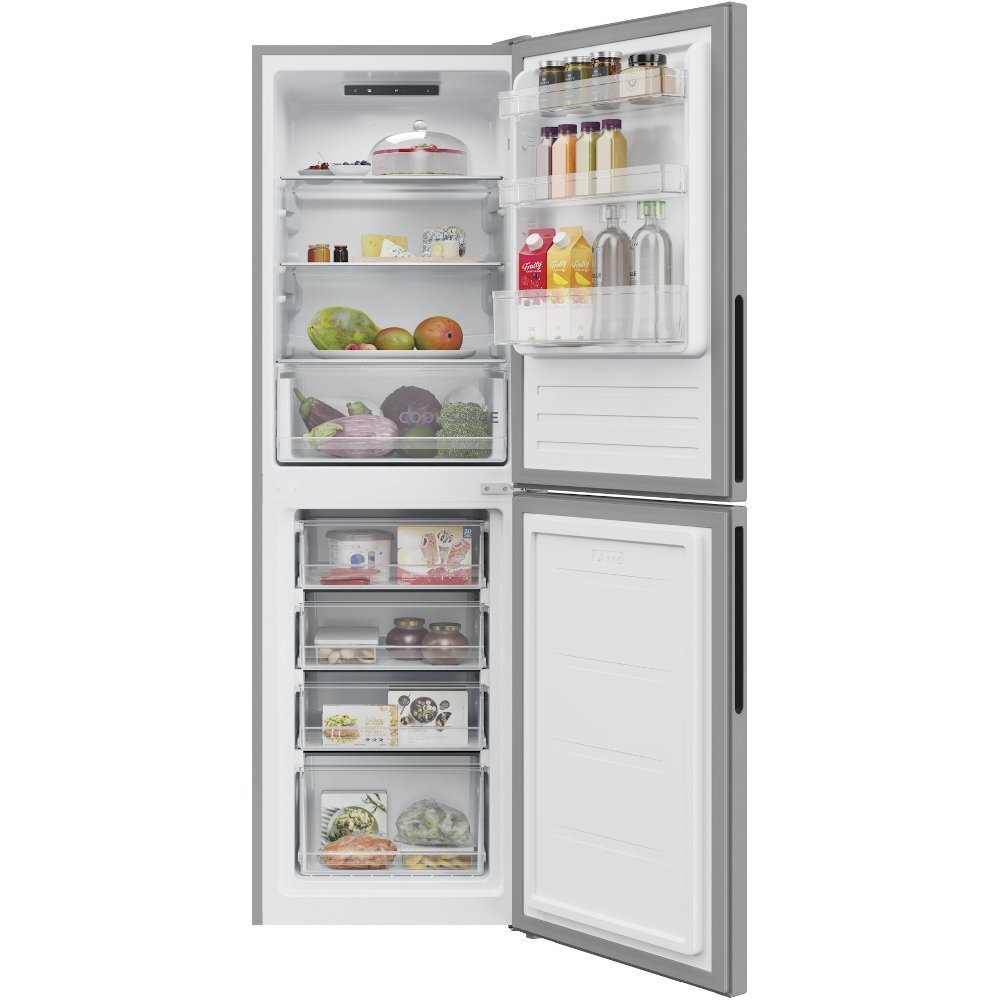 Hoover HVT3CLFCKIHS220v 220 volt bottom freezer refrigerator 252 liter Silver finish Bottom Mount Refrigerator 220v 240 volts 50 hz - 220 - Electronics