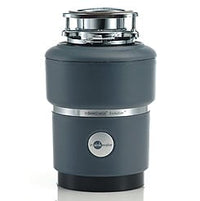 Insinkerator Evolution 100 Garbage Disposal unit in gray color.