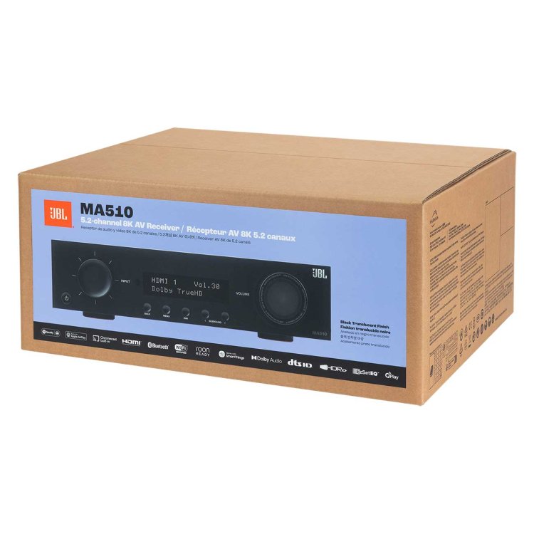 JBL 220 volt audio video receiver amp 220v 240 volt 5.2 channel 8k AV receiver amplifier 110 220 240 volts 50 60 hz model JBLMA510/220v - 220 - Electronics