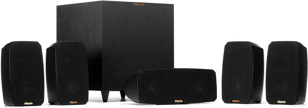 Klipsh home theater speaker package with 4 speakers, center channel and wireless subwoofer 110 220 240 volts 50 60 hz - 220 - Electronics