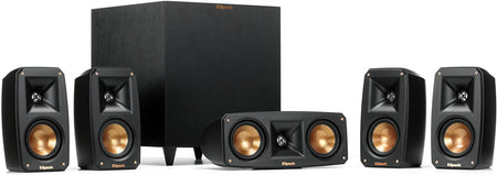 Klipsh home theater speaker package with 4 speakers, center channel and wireless subwoofer 110 220 240 volts 50 60 hz - 220 - Electronics