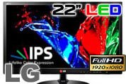 LG 22" 22MA43A Full HD Multisystem LED TV 110 220 240 volts pal ntsc - 220 - Electronics