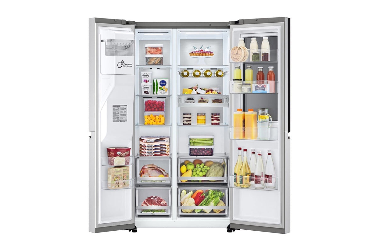 LG 220 volt Door in Door Side by Side Smart Stainless Steel Instaview Refrigerator with Ice / Water dispenser 220v 240 volt 50 hz GSXV90BSAE - 220 - Electronics