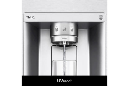 LG 220 volt Door in Door Side by Side Smart Stainless Steel Instaview Refrigerator with Ice / Water dispenser 220v 240 volt 50 hz GSXV90BSAE - 220 - Electronics