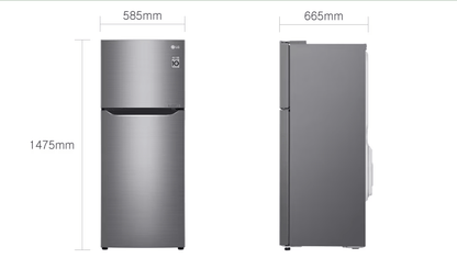 LG 220 volt refrigerator GRP252SLBB 234 liter fridge Silver Finish 220v 240 volt 50 hz - 220 - Electronics