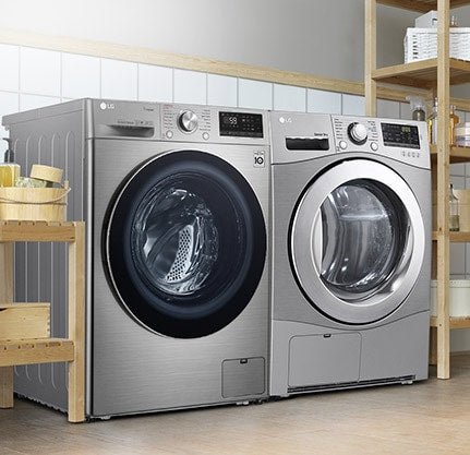 LG 220 volts Front Load Washer and Dryer F4J5TNP7 & RC9066 220v 240 volts 50 hz - 220 - Electronics
