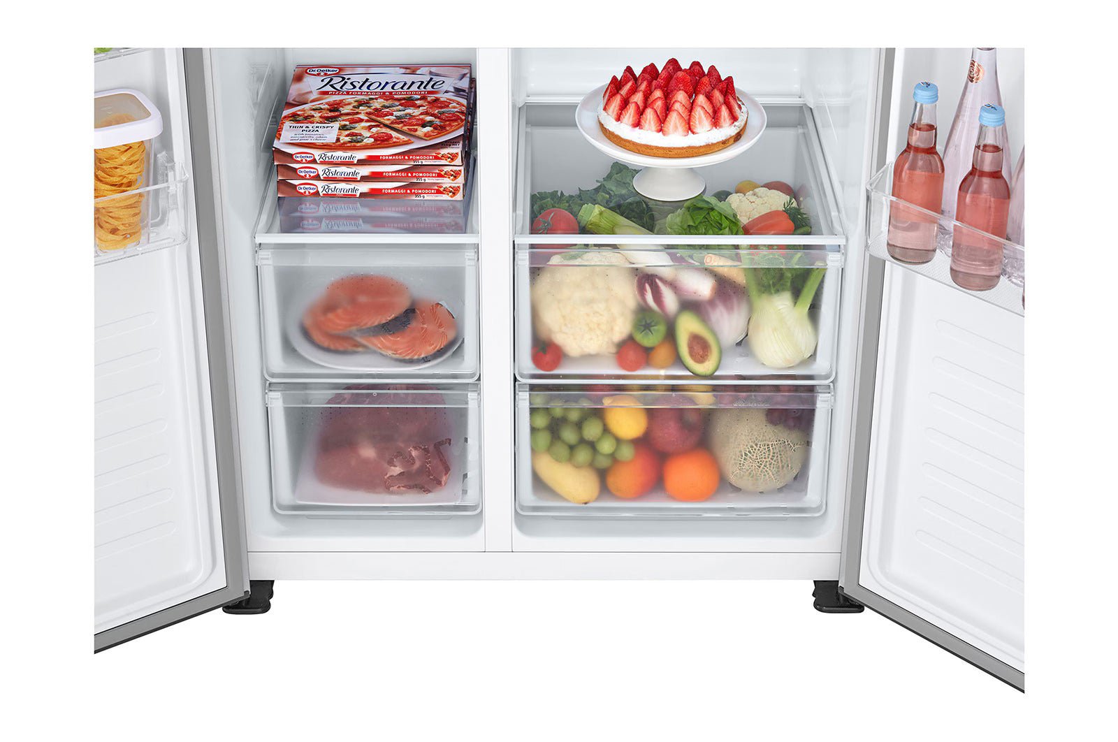 LG 220 volts side by side counter depth refrigerator 220v 240 volts 50 hz model GRFB587220v - 220 - Electronics