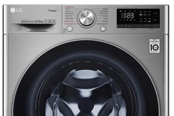 LG 220 volts Washer F4V5RYP2T 10.5 KG with Steam and Direct drive 220v 240 volts 50 hz - 220 - Electronics