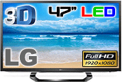 LG 47LM6200 47" Multi - system Ultra Slim Smart 3D LED TV 110 220 240 volts pal ntsc - 220v volt electronics