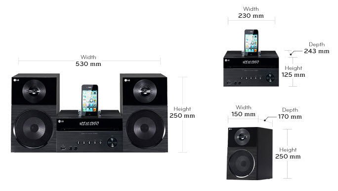 LG DM2520 Mini Micro Region Free DVD Audio system Multisystem - 220 - Electronics