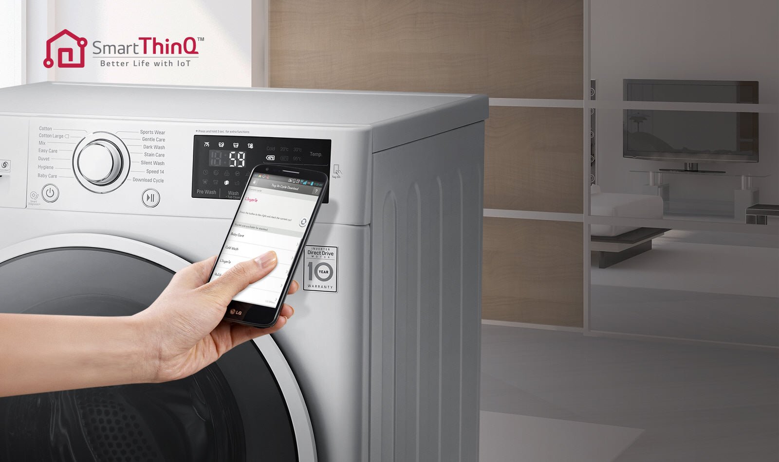 LG F1299RDSU7 / FH - 299RDSU7 19kg Washer / 10KG Dryer 220 - 240 Volts 50 - 220 - Electronics