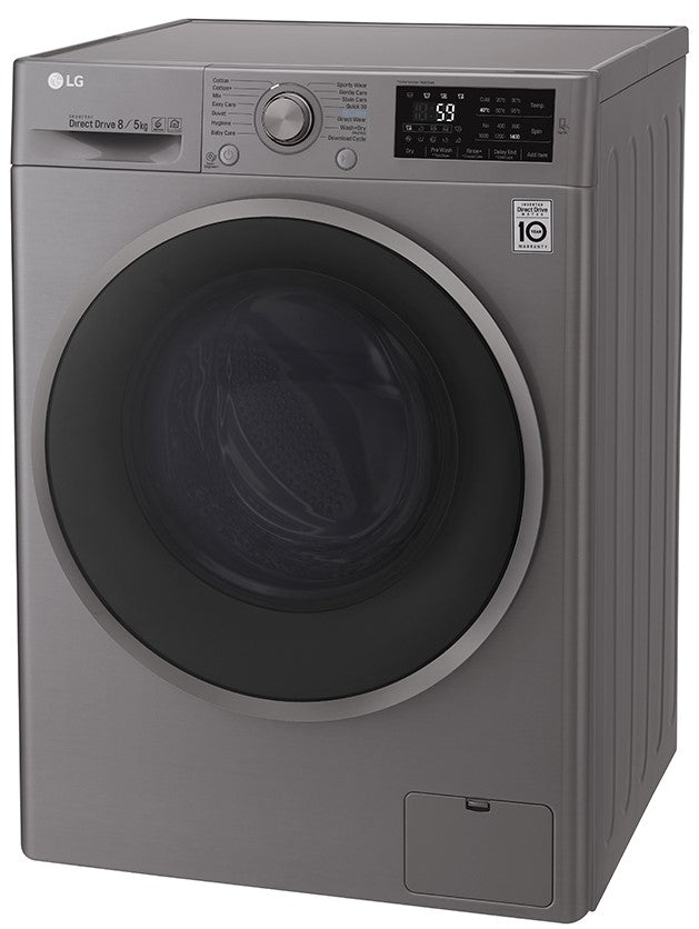 LG F4J6TMP8S Washer Dryer Combo with 8/5kg Capacity for 220 Volts - 220 - Electronics
