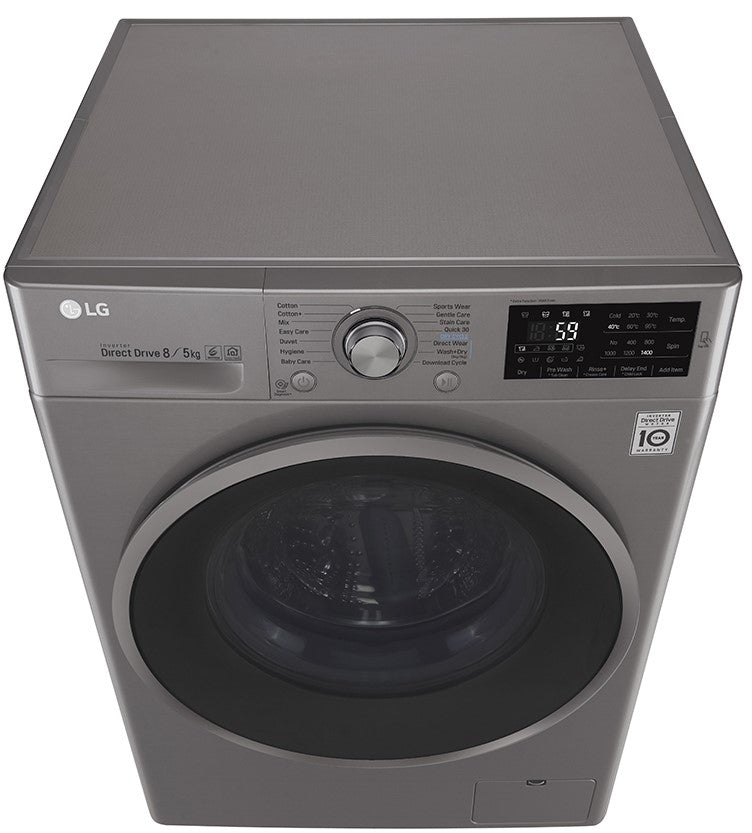 LG F4J6TMP8S Washer Dryer Combo with 8/5kg Capacity for 220 Volts - 220 - Electronics