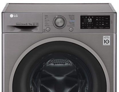 LG F4J6TMP8S Washer Dryer Combo with 8/5kg Capacity for 220 Volts - 220 - Electronics