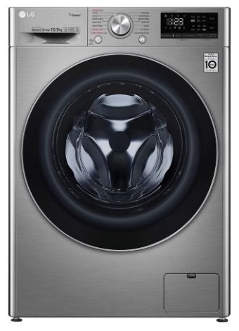 LG Front Load Washer 10.5 KG and Front Load Dryer F4V5RYP2T & RC8066 Combo Pack 220v 240 volts 50 hz - 220 - Electronics